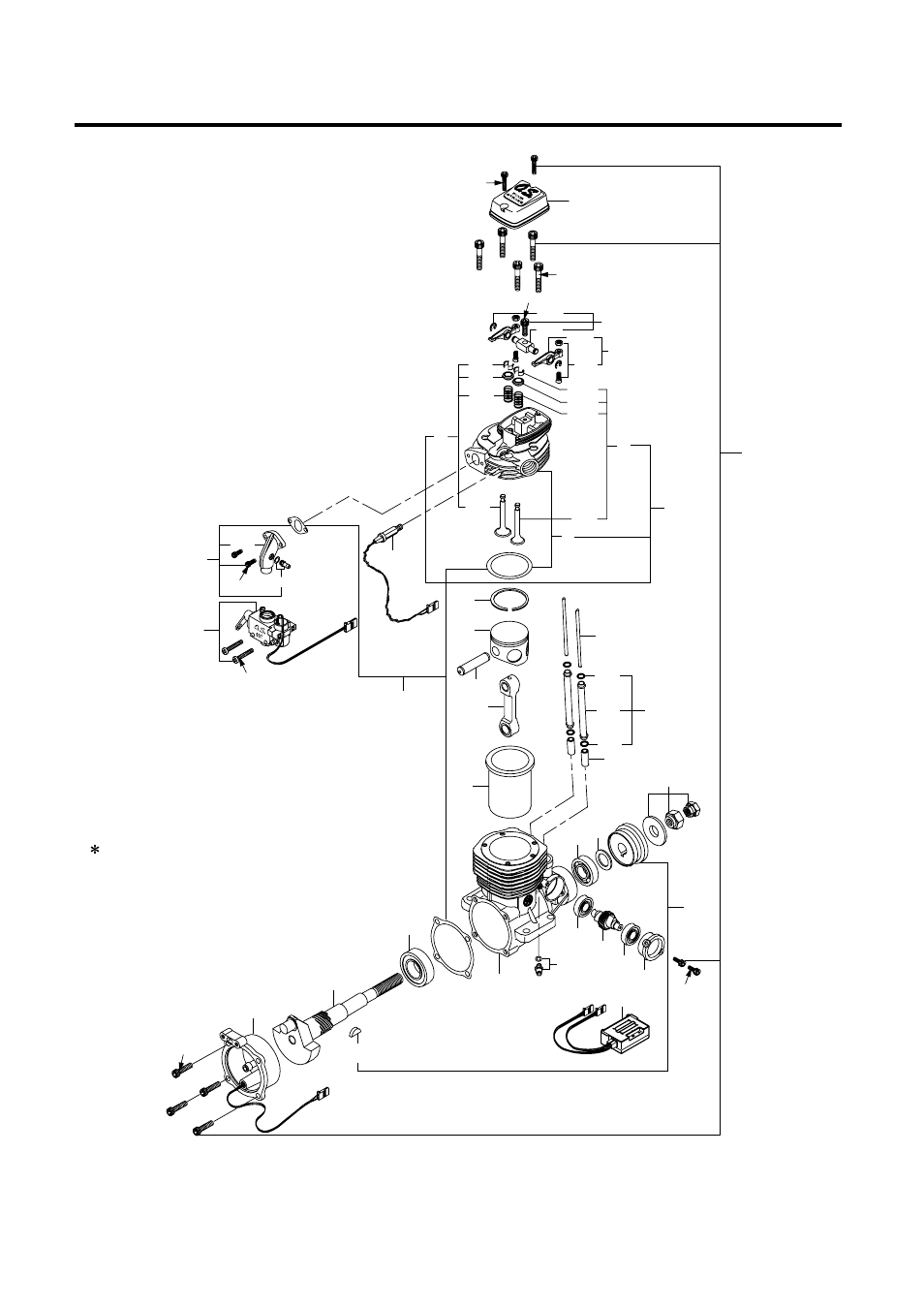 Engine exploded view | O.S. Engines FS-91 II FI User Manual | Page 24 / 29