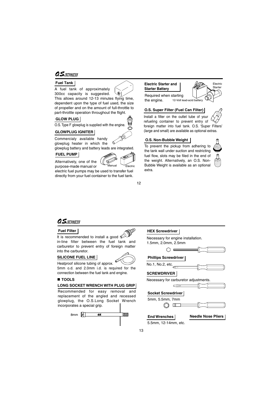 O.S. Engines FS95V User Manual | Page 7 / 21