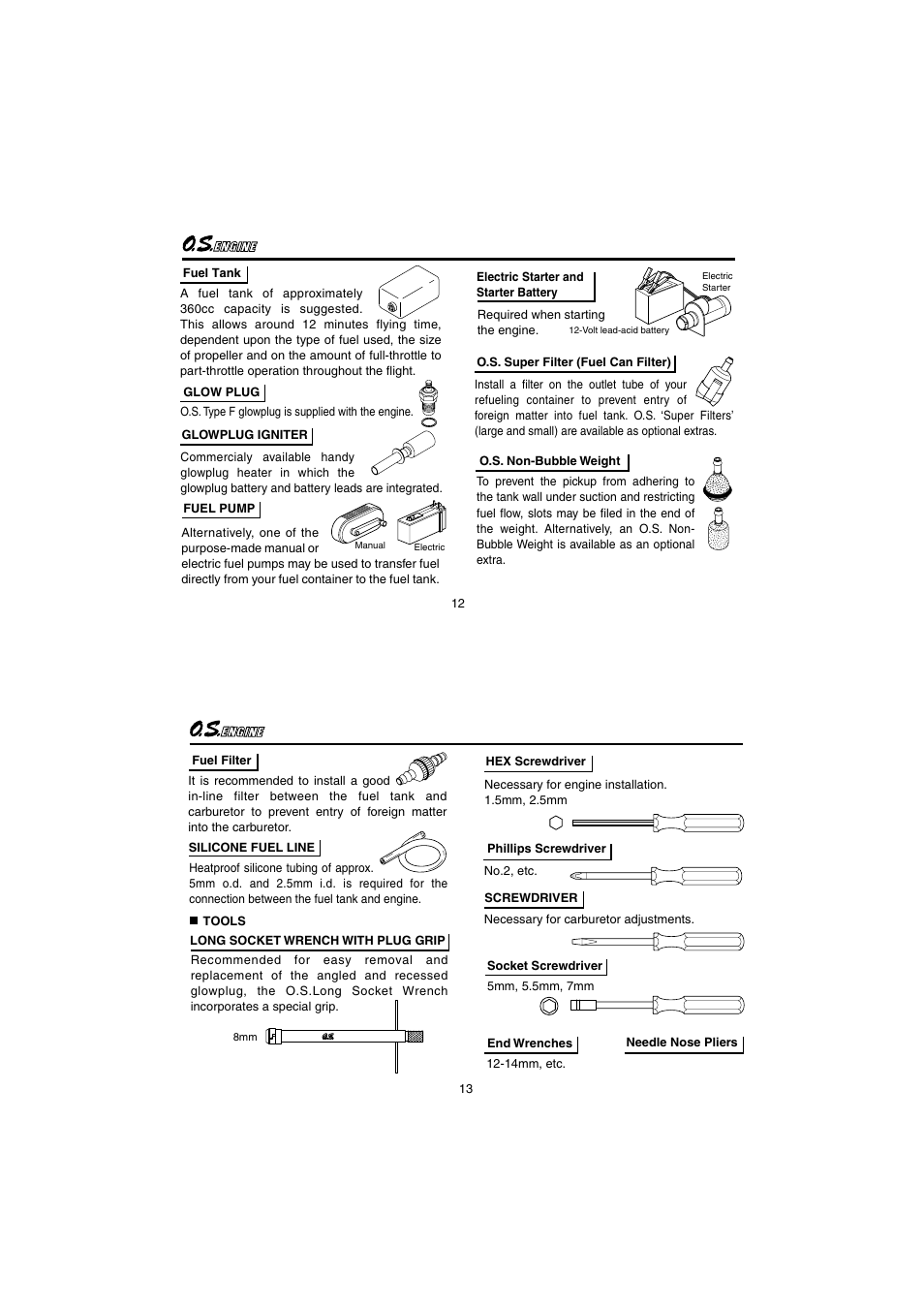 O.S. Engines FS110-a User Manual | Page 7 / 21