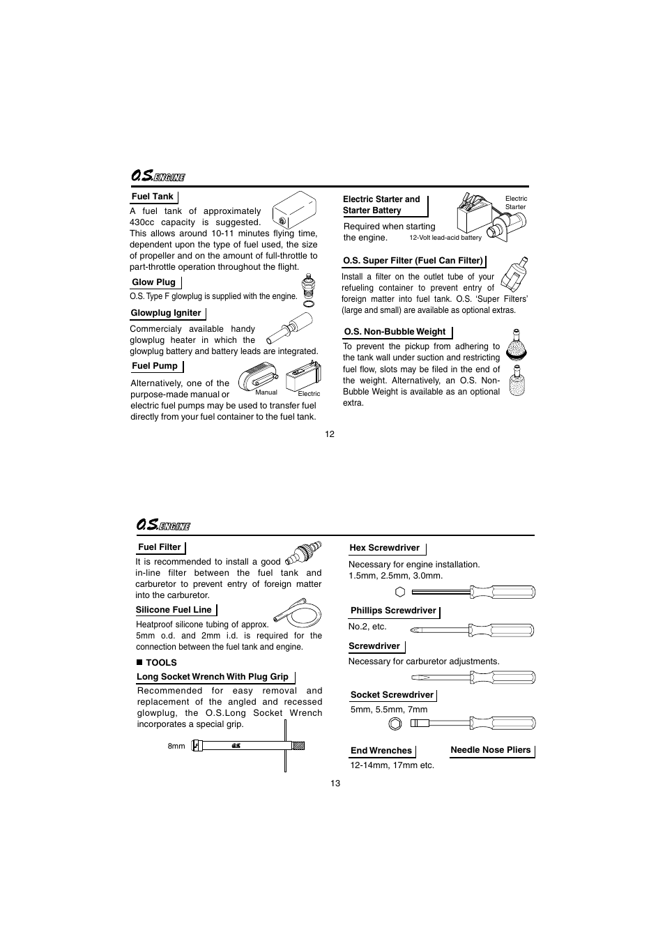 O.S. Engines FS155-a w/Pump User Manual | Page 7 / 21