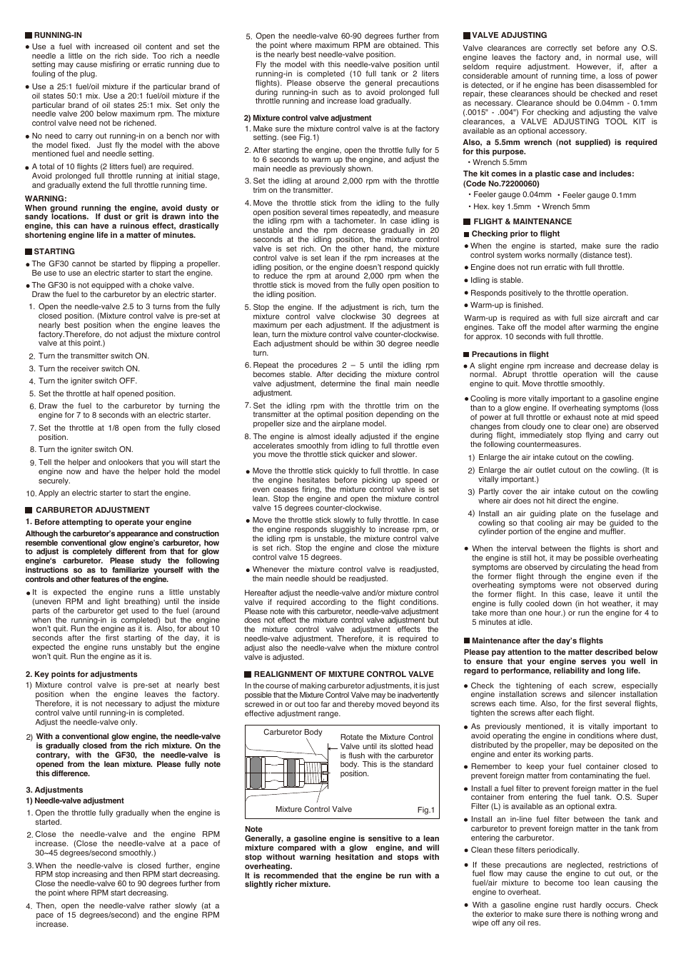 O.S. Engines GF30 User Manual | Page 3 / 4