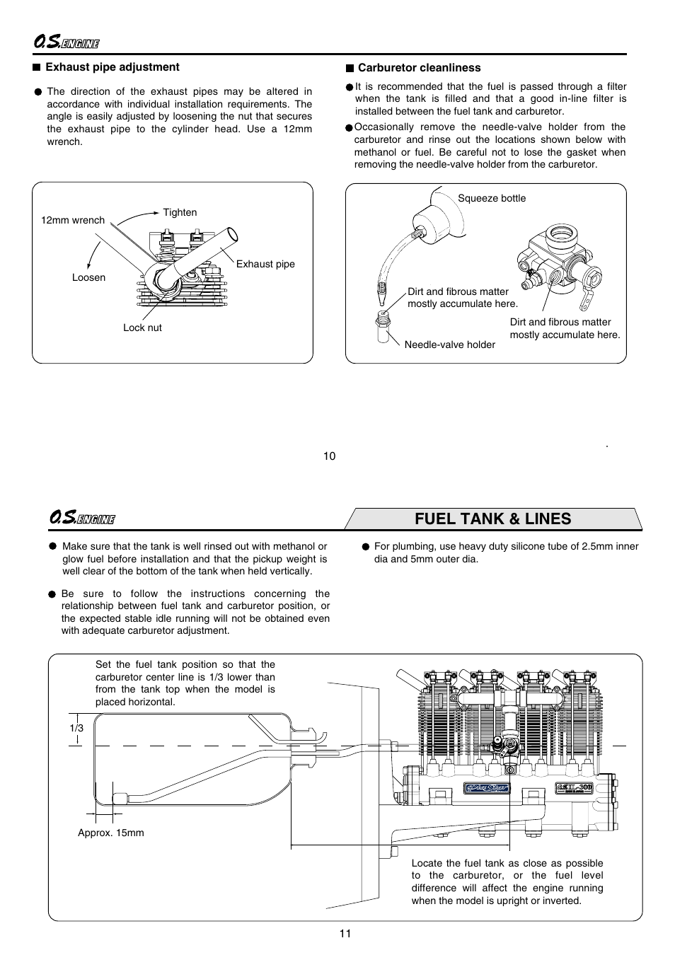 Fuel tank & lines | O.S. Engines IL-300 User Manual | Page 6 / 18