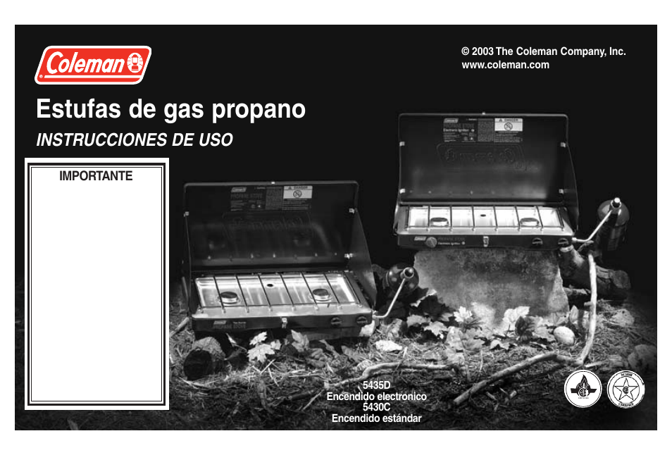 Estufas de gas propano, Instrucciones de uso | Coleman 5430C User Manual | Page 21 / 32