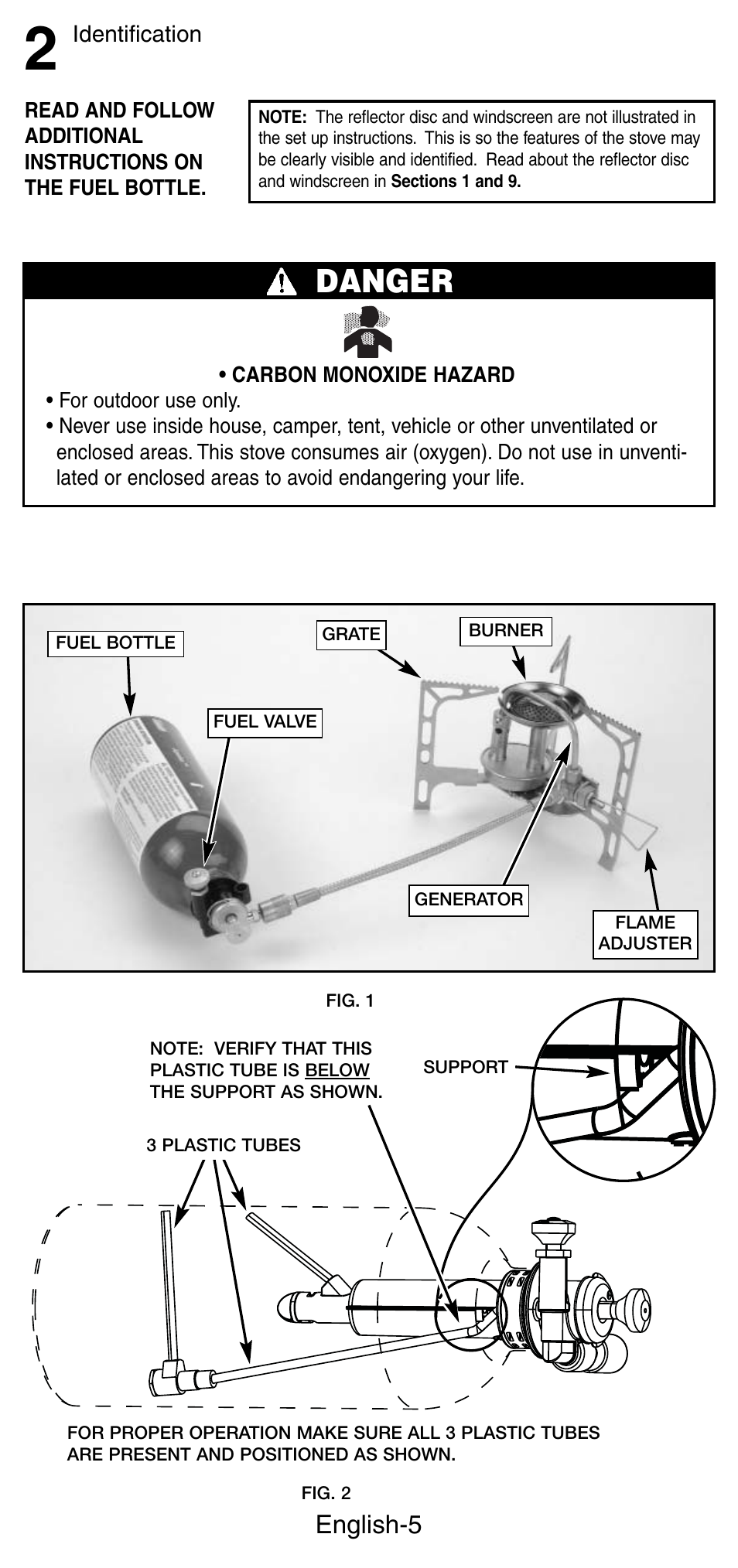 Danger, English-5 | Coleman 9760 User Manual | Page 6 / 20