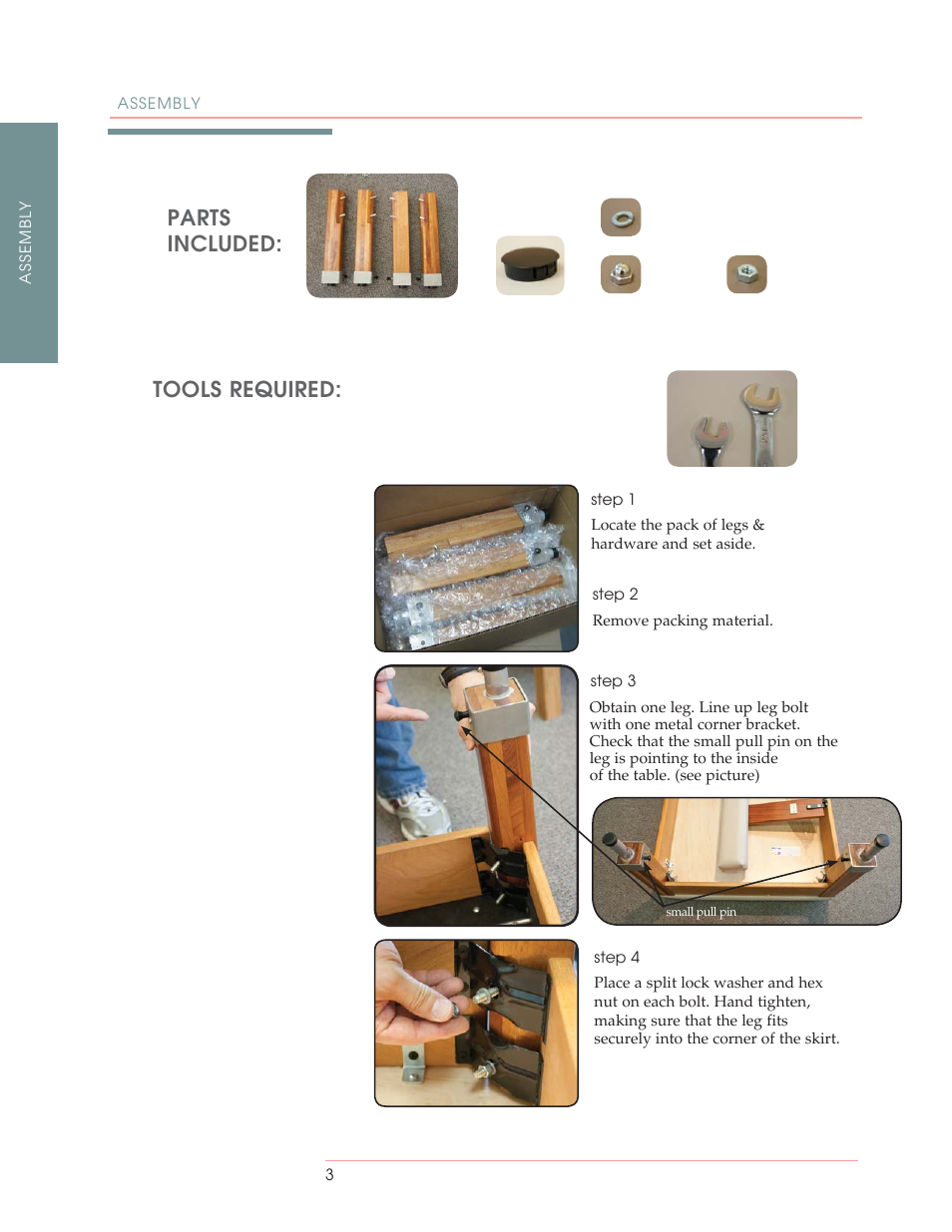Parts included, Tools required | Oakworks Cabana Lounger User Manual | Page 6 / 12