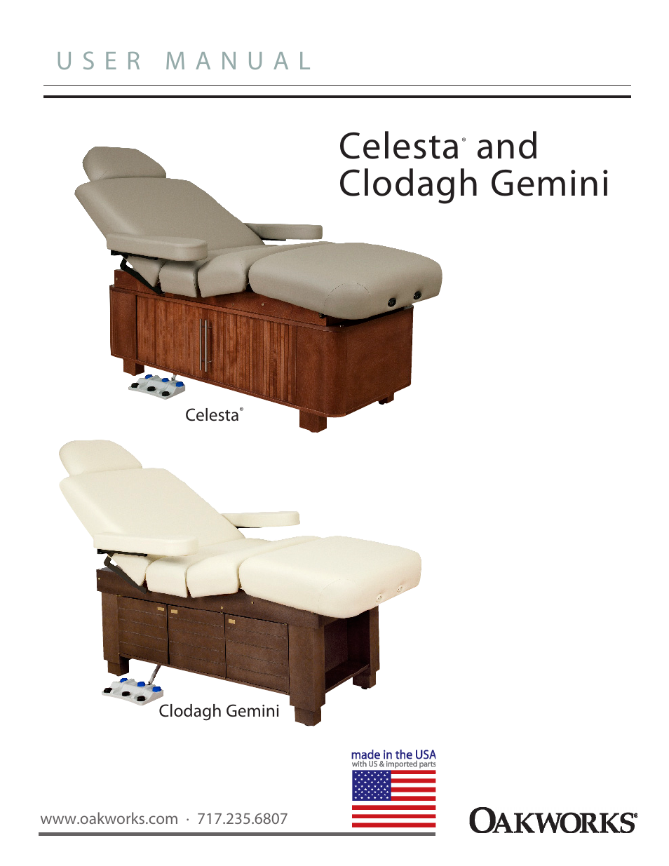 Oakworks Celesta/Clodagh Gemini User Manual | 20 pages