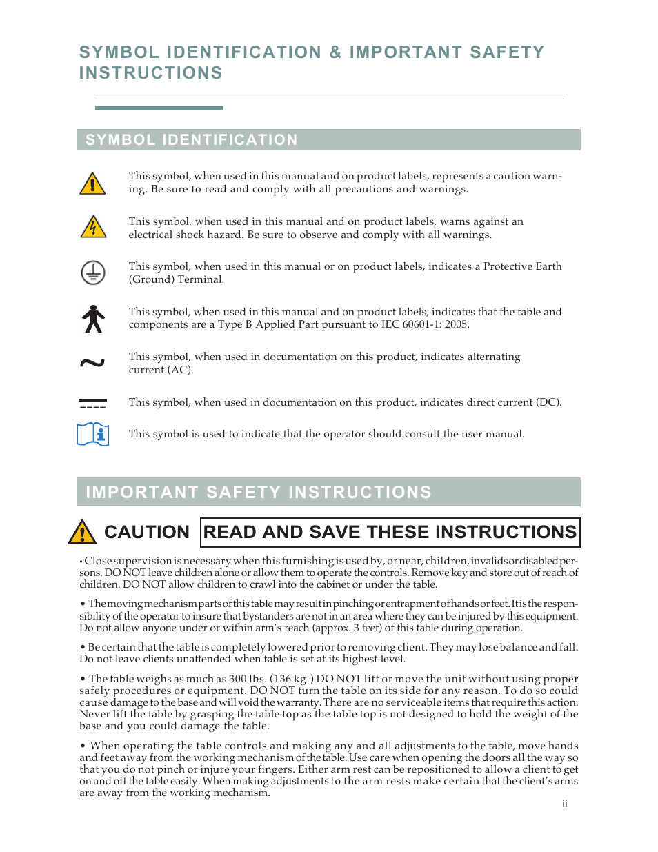 Caution read and save these instructions | Oakworks Celesta/Clodagh Gemini User Manual | Page 4 / 20