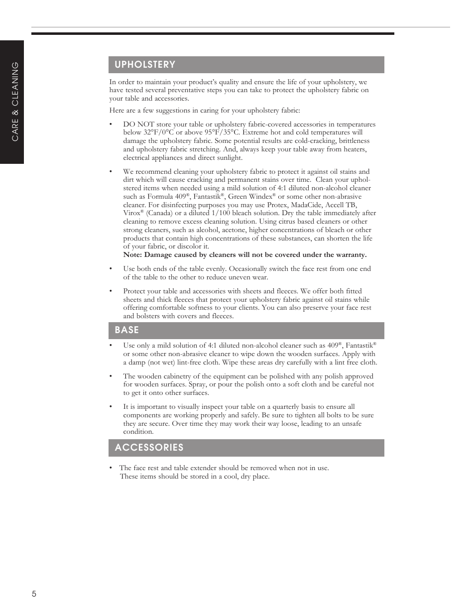 Oakworks Clinician Adjustable User Manual | Page 6 / 8