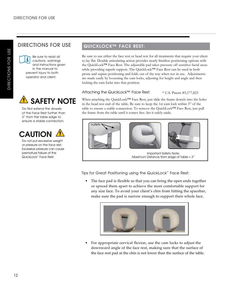 Caution, Directions for use | Oakworks Clodagh Leo User Manual | Page 14 / 20