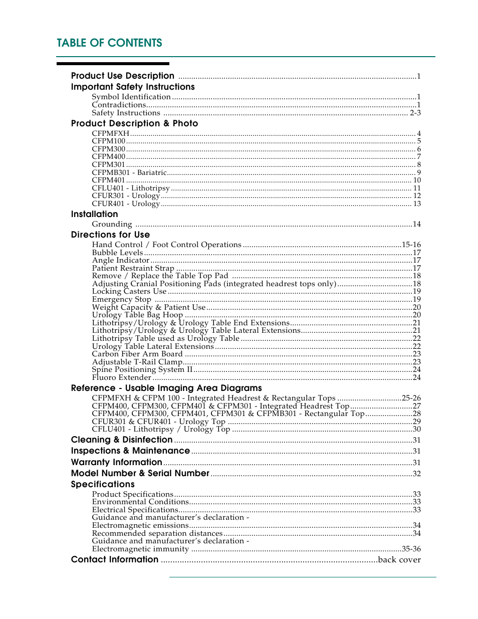 Oakworks CFLU401 User Manual | Page 3 / 40