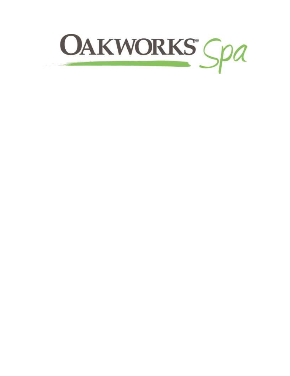 Oakworks Libra Plumbing and Electrical Facility User Manual | 6 pages