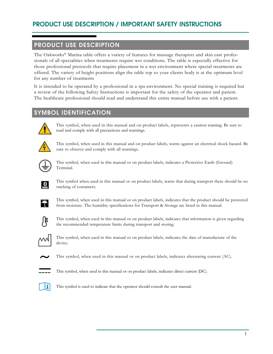 Oakworks Marina User Manual | Page 4 / 16