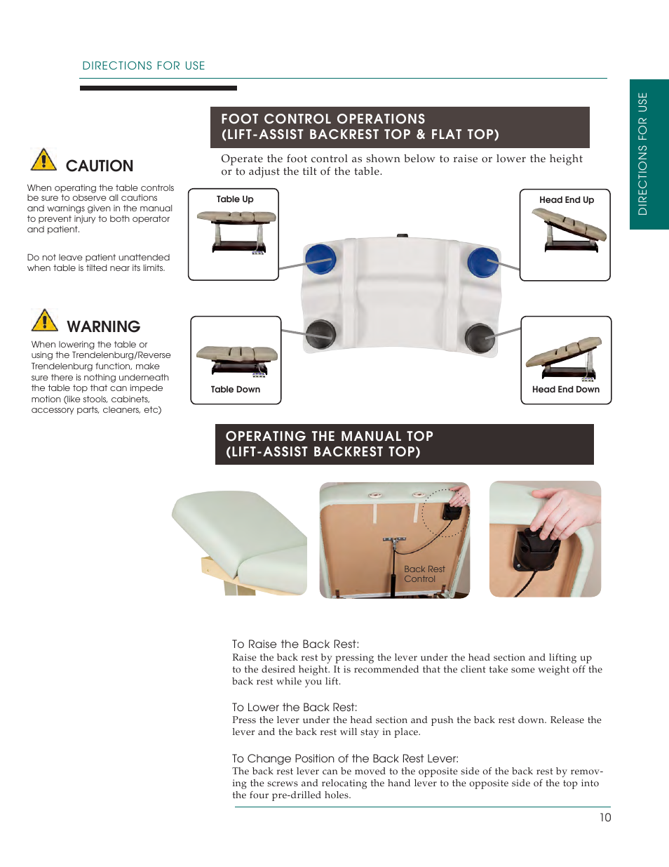 Caution, Warning | Oakworks PerformaLift Series User Manual | Page 13 / 28