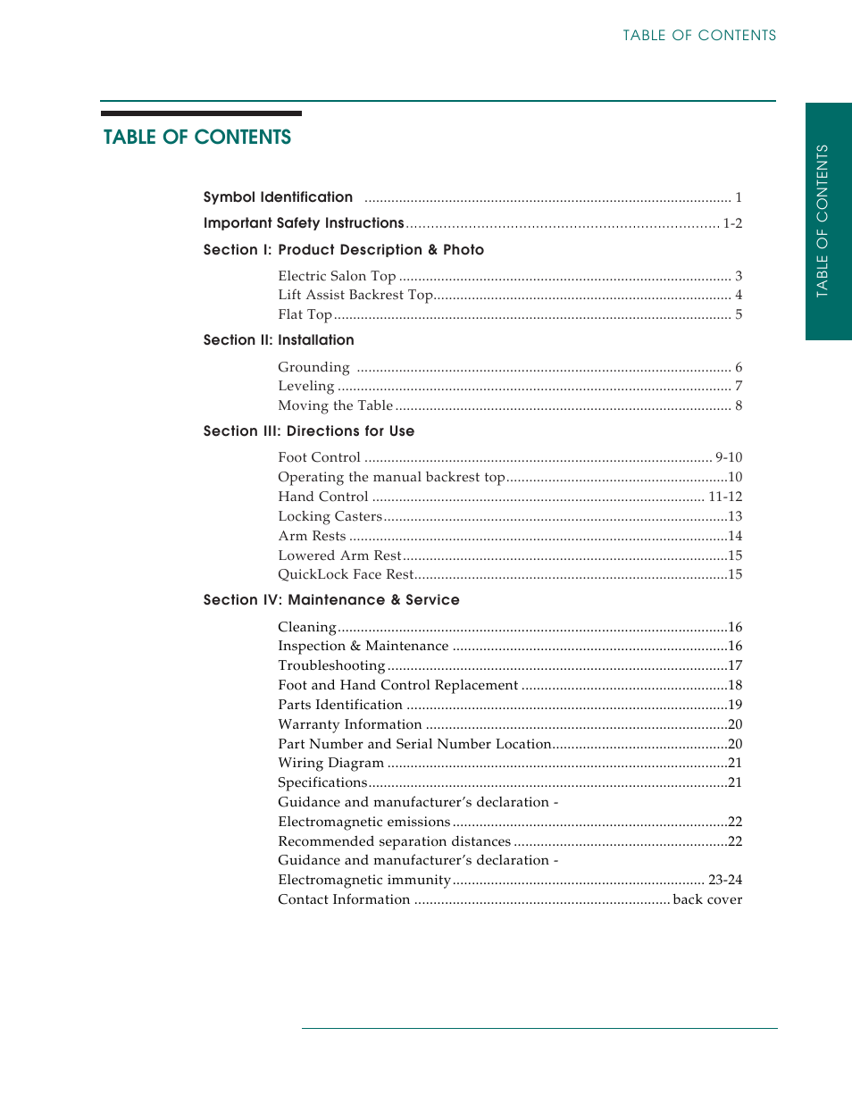 Oakworks PerformaLift Series User Manual | Page 3 / 28