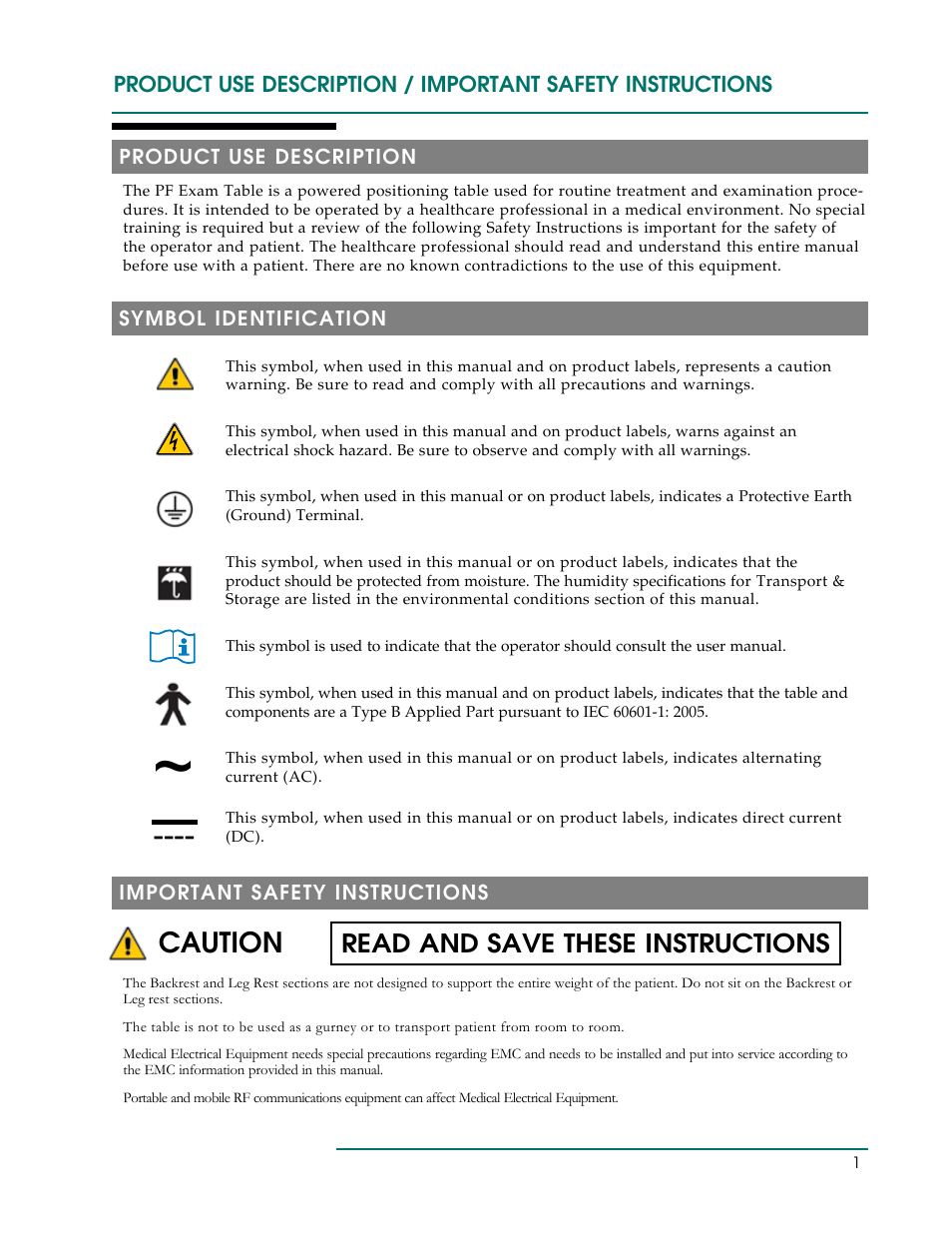 Caution, Read and save these instructions | Oakworks PF250 User Manual | Page 4 / 24