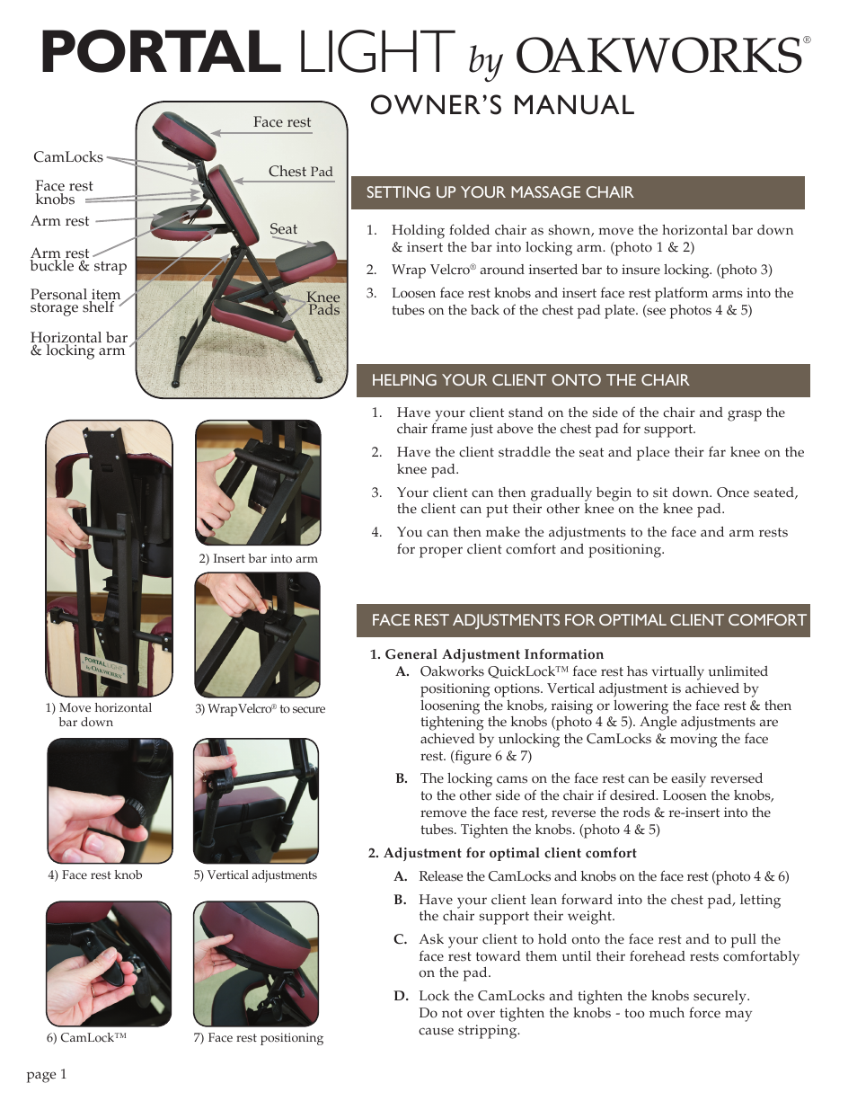 Portal light, Oakworks, Owner’s manual | Oakworks Portal Light User Manual | Page 2 / 4