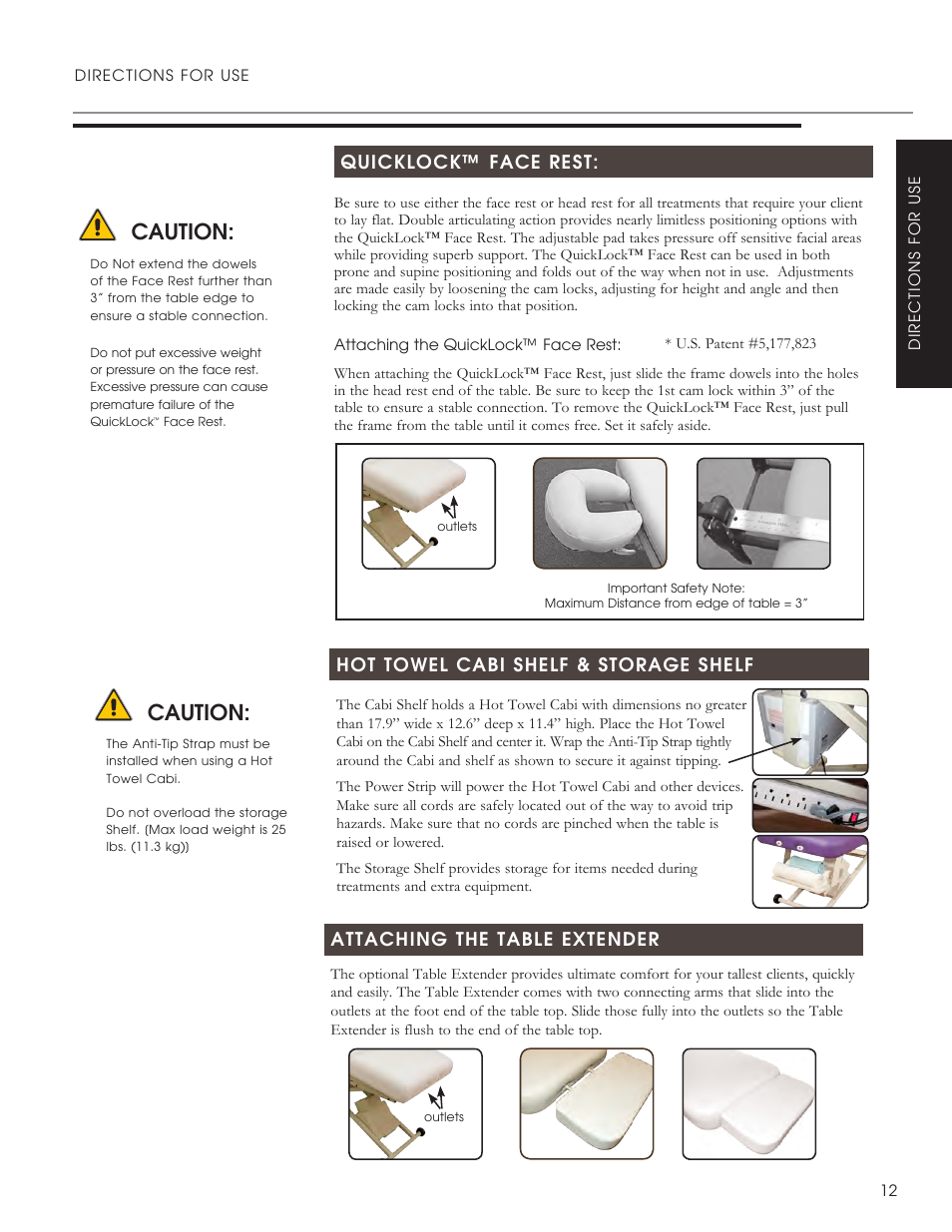 Caution | Oakworks ProLuxe Series User Manual | Page 15 / 28