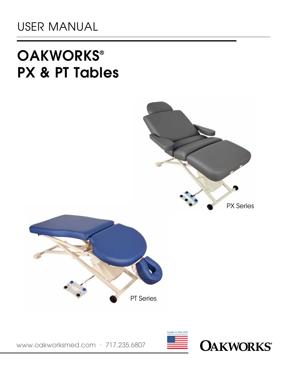 Oakworks PT Table User Manual | 36 pages