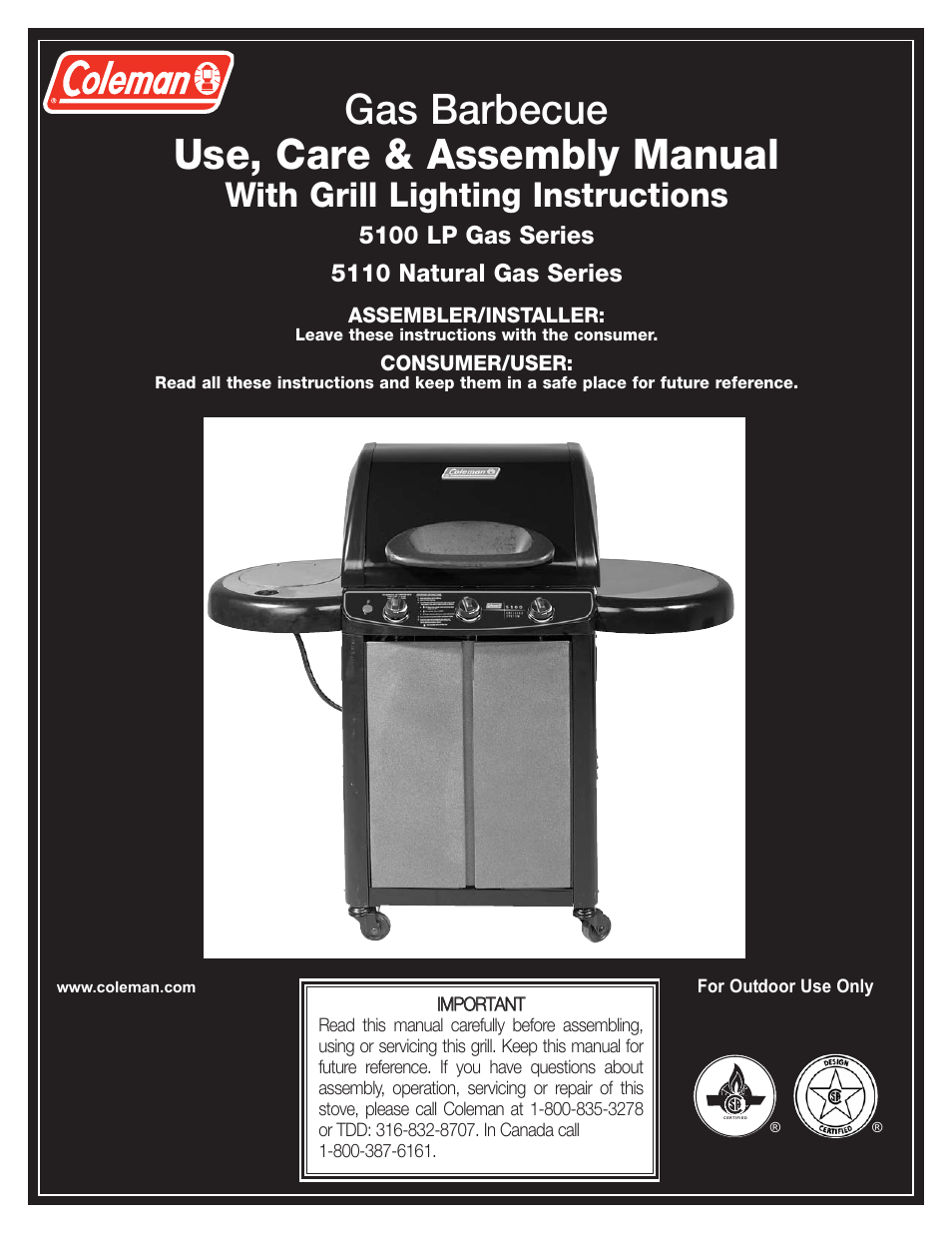 Coleman 5110 User Manual | 36 pages