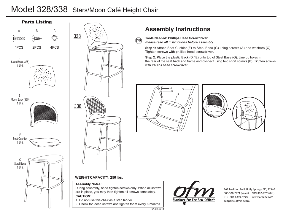 OFM 328S-VAM User Manual | 1 page