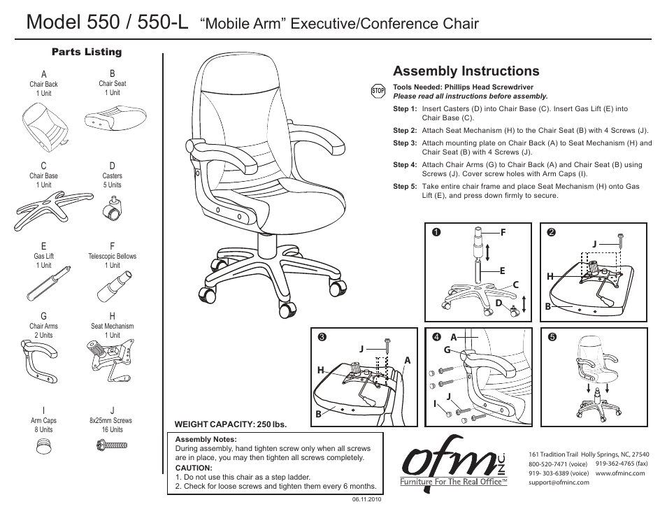 OFM 550-L User Manual | 1 page