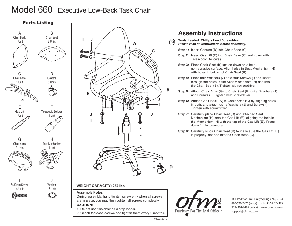 OFM 660 User Manual | 1 page