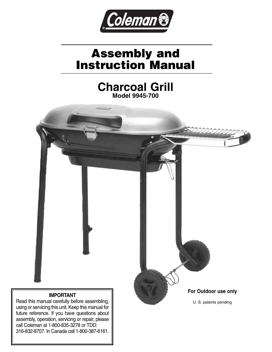 Coleman p9945-700 User Manual | 8 pages