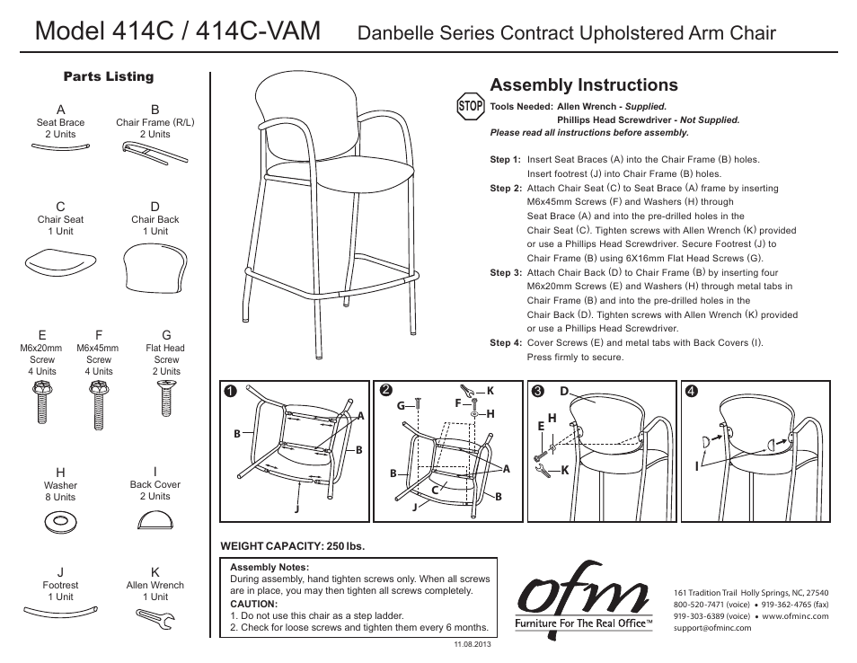 OFM 414C-VAM User Manual | 1 page