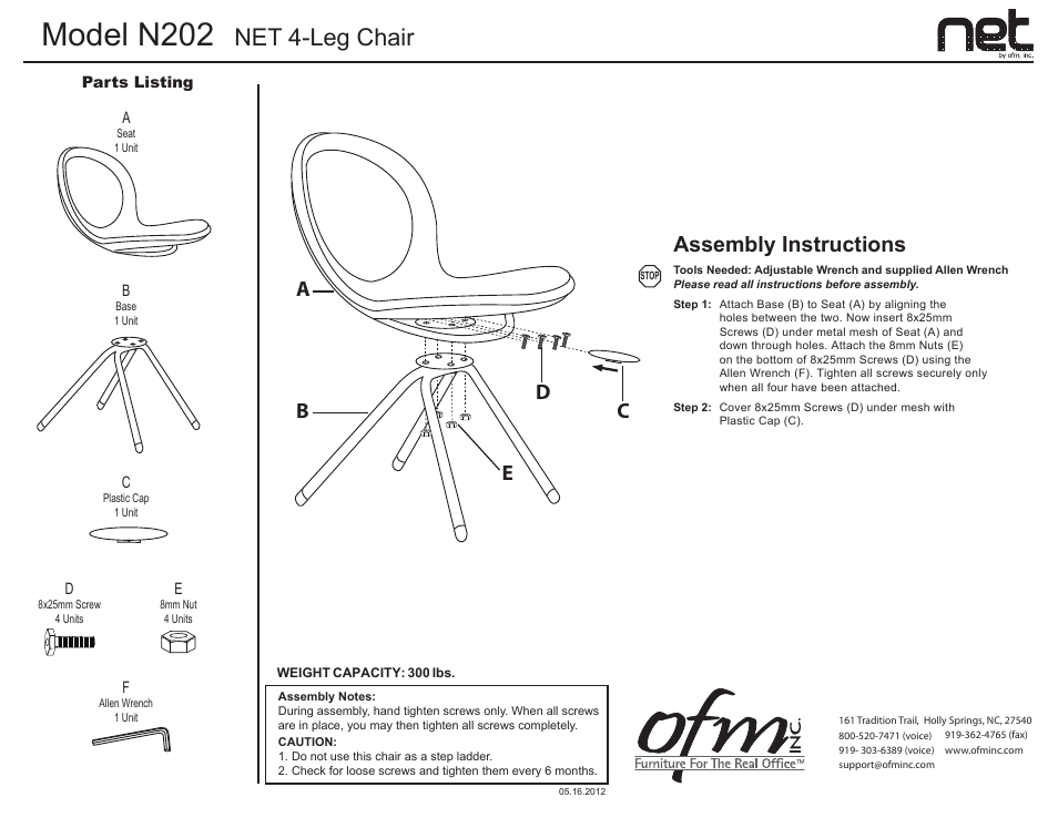 OFM N202 User Manual | 1 page