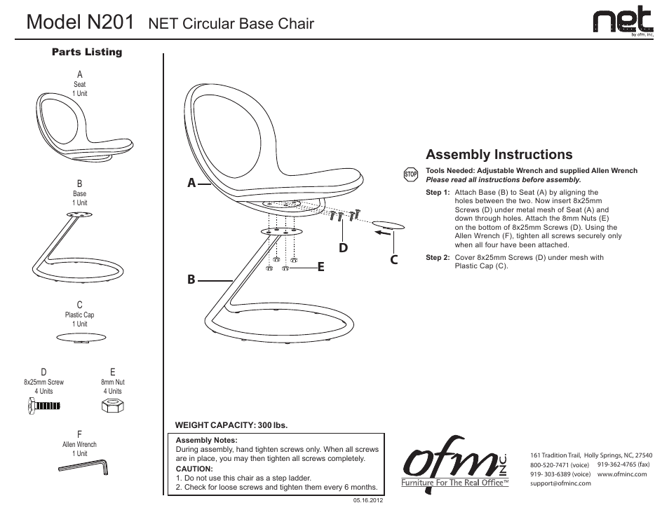 OFM N201 User Manual | 1 page