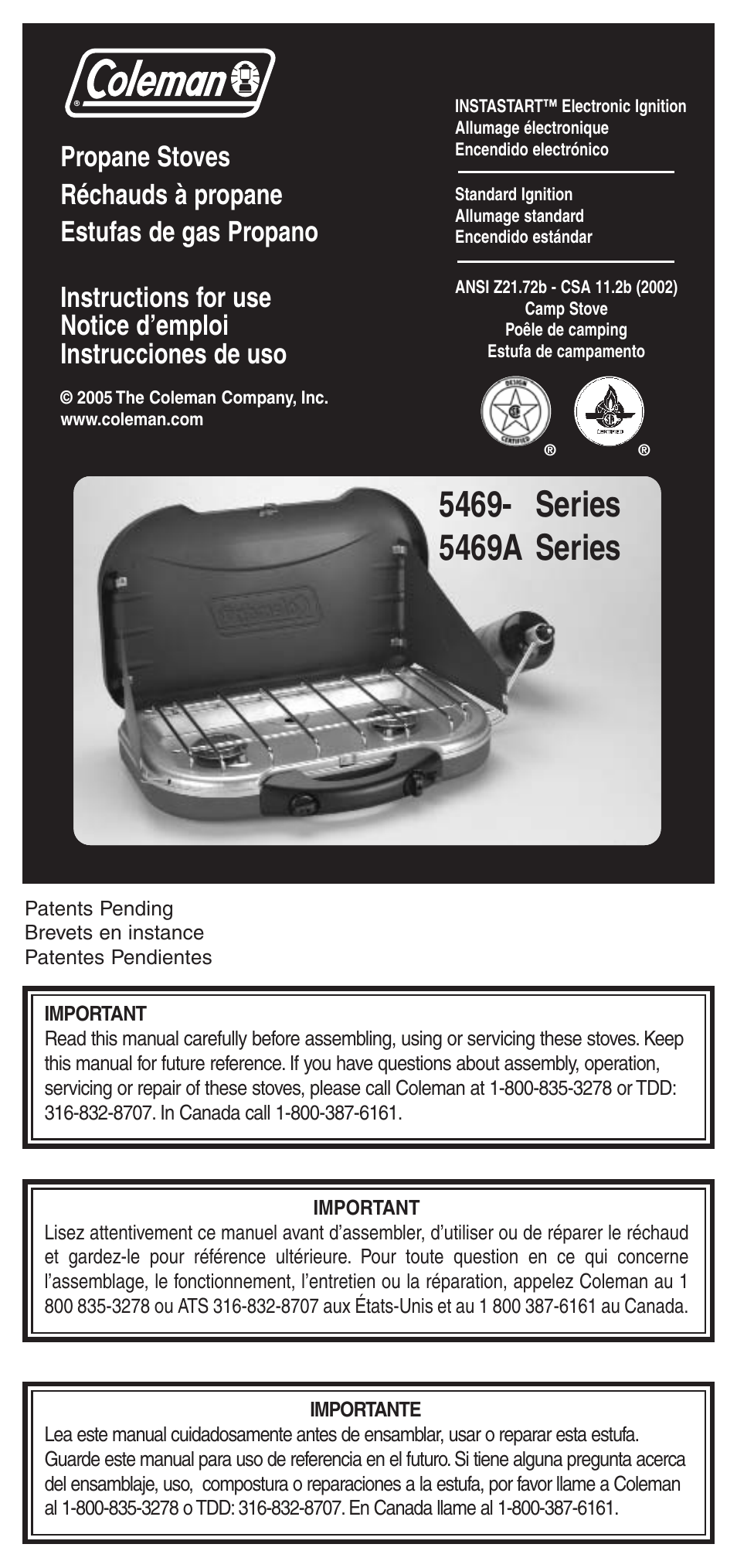 Coleman 5469A User Manual | 24 pages