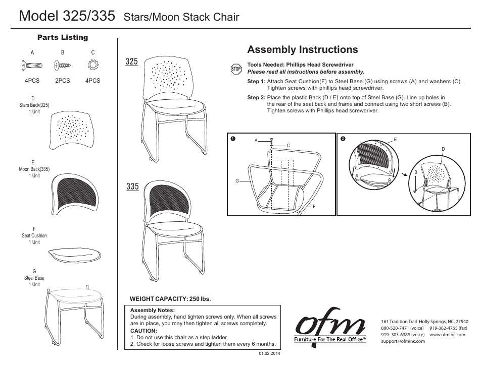 OFM 335 User Manual | 1 page