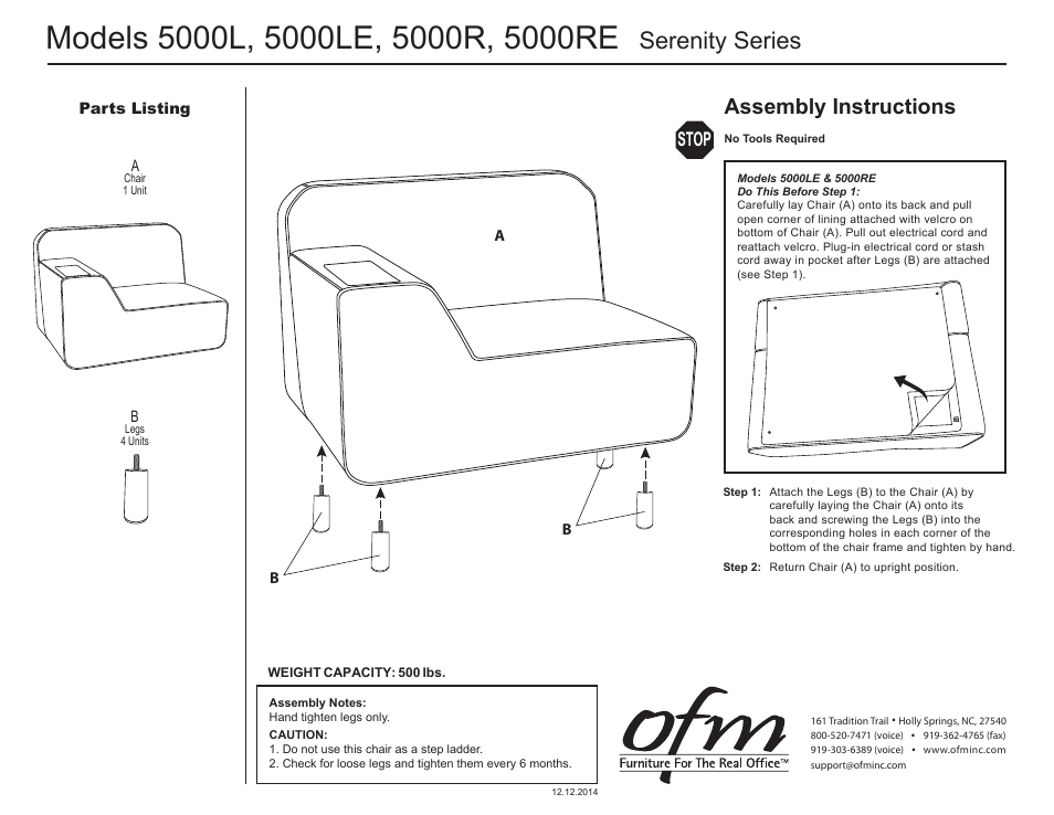 OFM 5000RE User Manual | 1 page