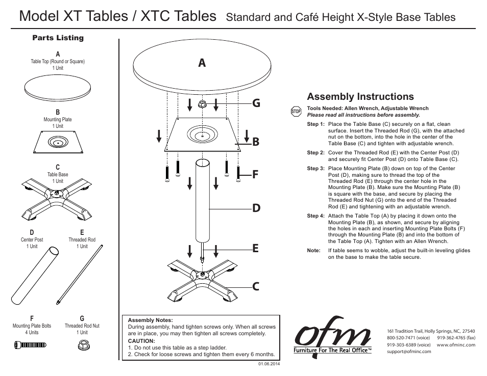 OFM XTC User Manual | 1 page