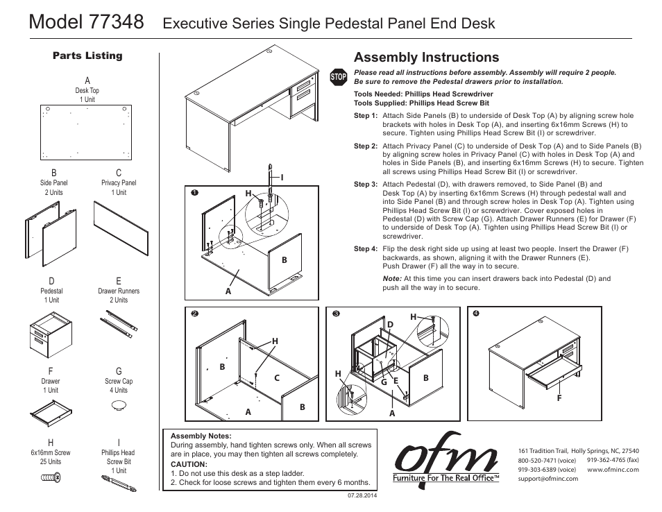 OFM 77348 User Manual | 2 pages