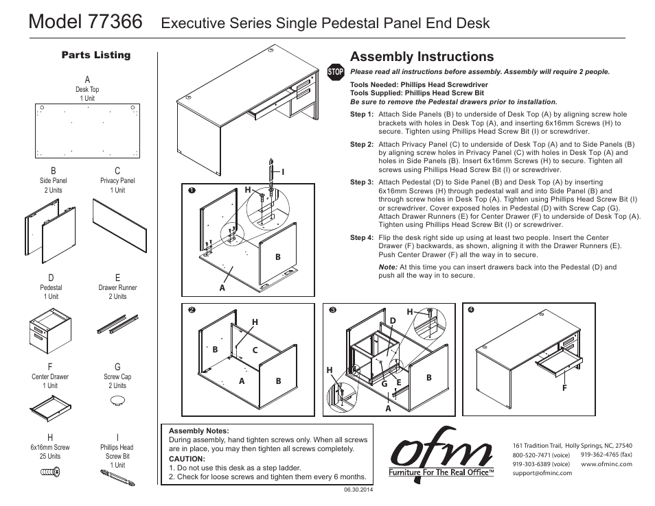 OFM 77366 User Manual | 2 pages