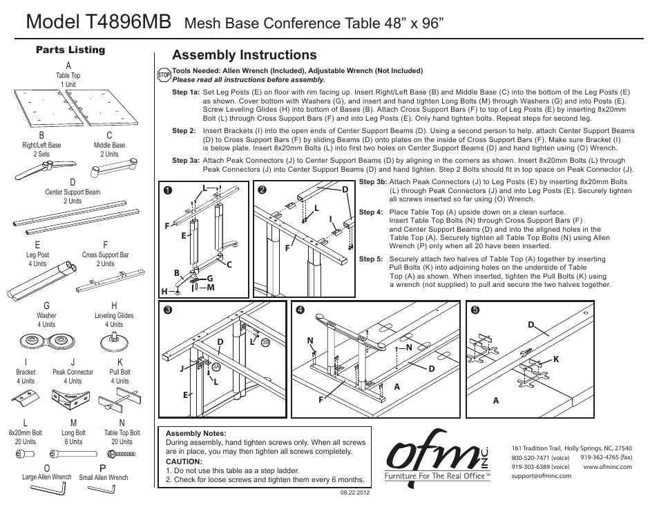 OFM T4896MB User Manual | 1 page