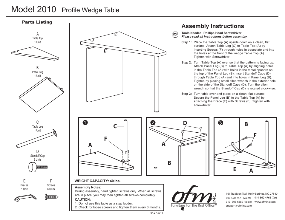 OFM 2010 User Manual | 1 page