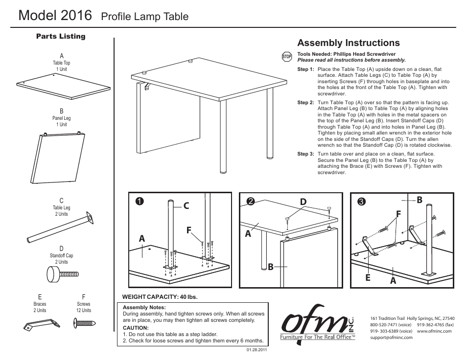 OFM 2016 User Manual | 1 page