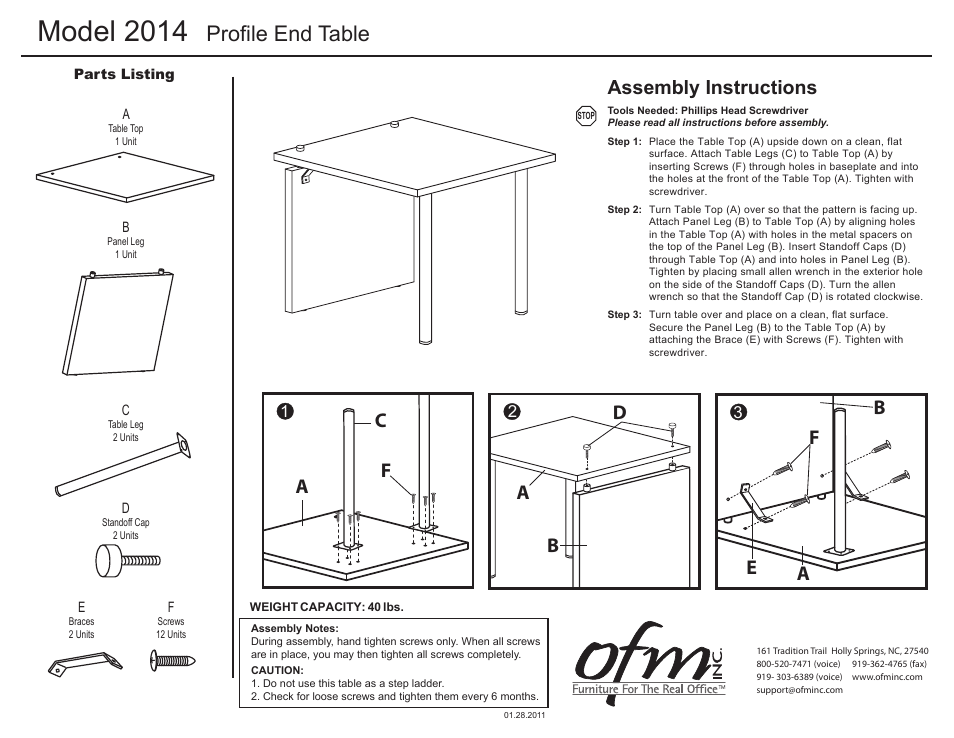 OFM 2014 User Manual | 1 page