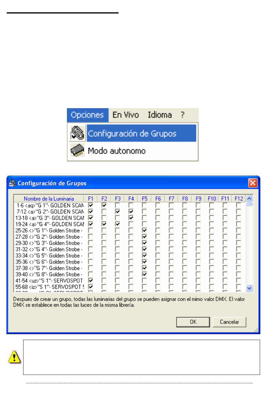 Configuración de grupos | OmniSistem Das Light User Manual | Page 110 / 120