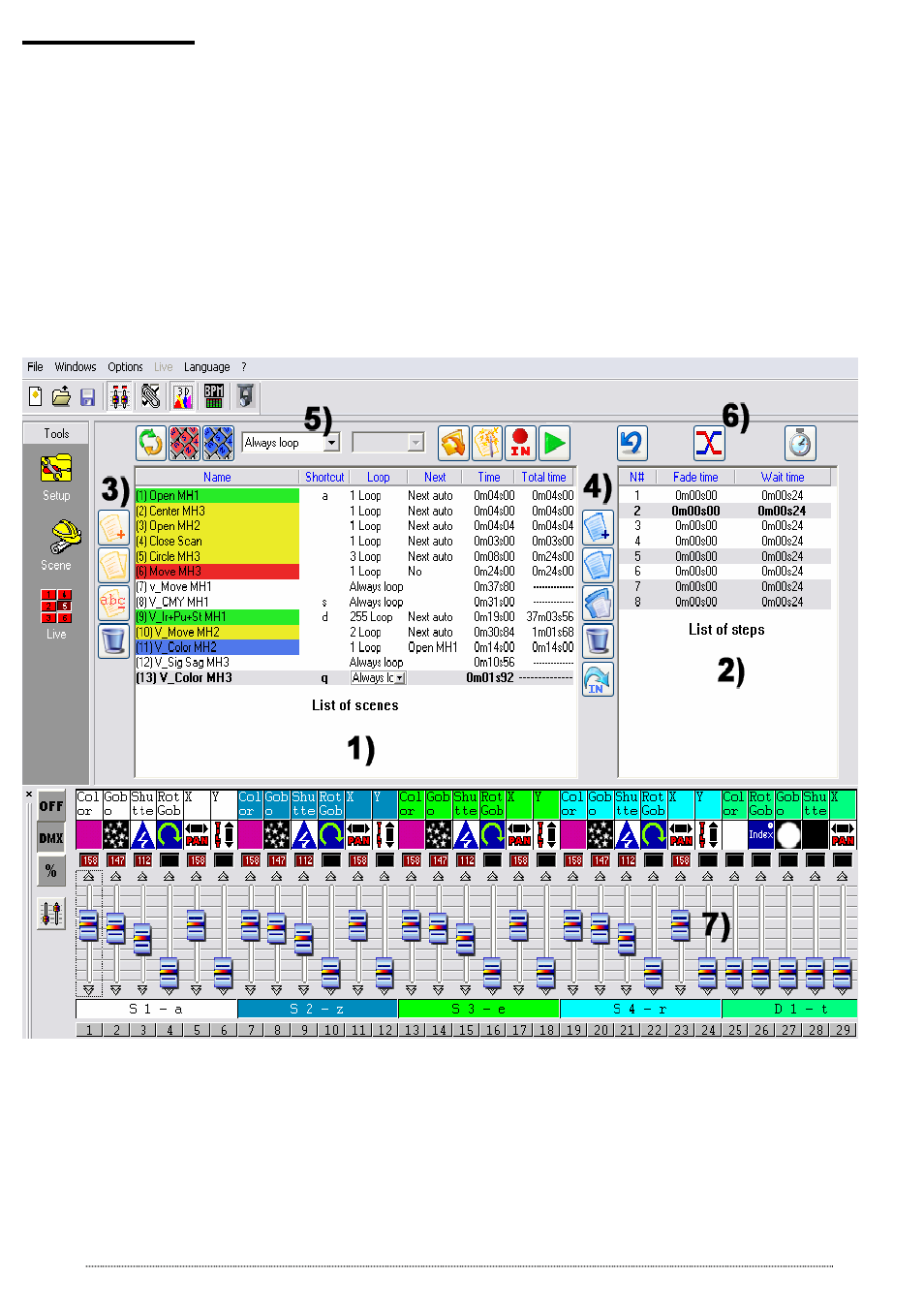 Scene page | OmniSistem Das Light User Manual | Page 12 / 120