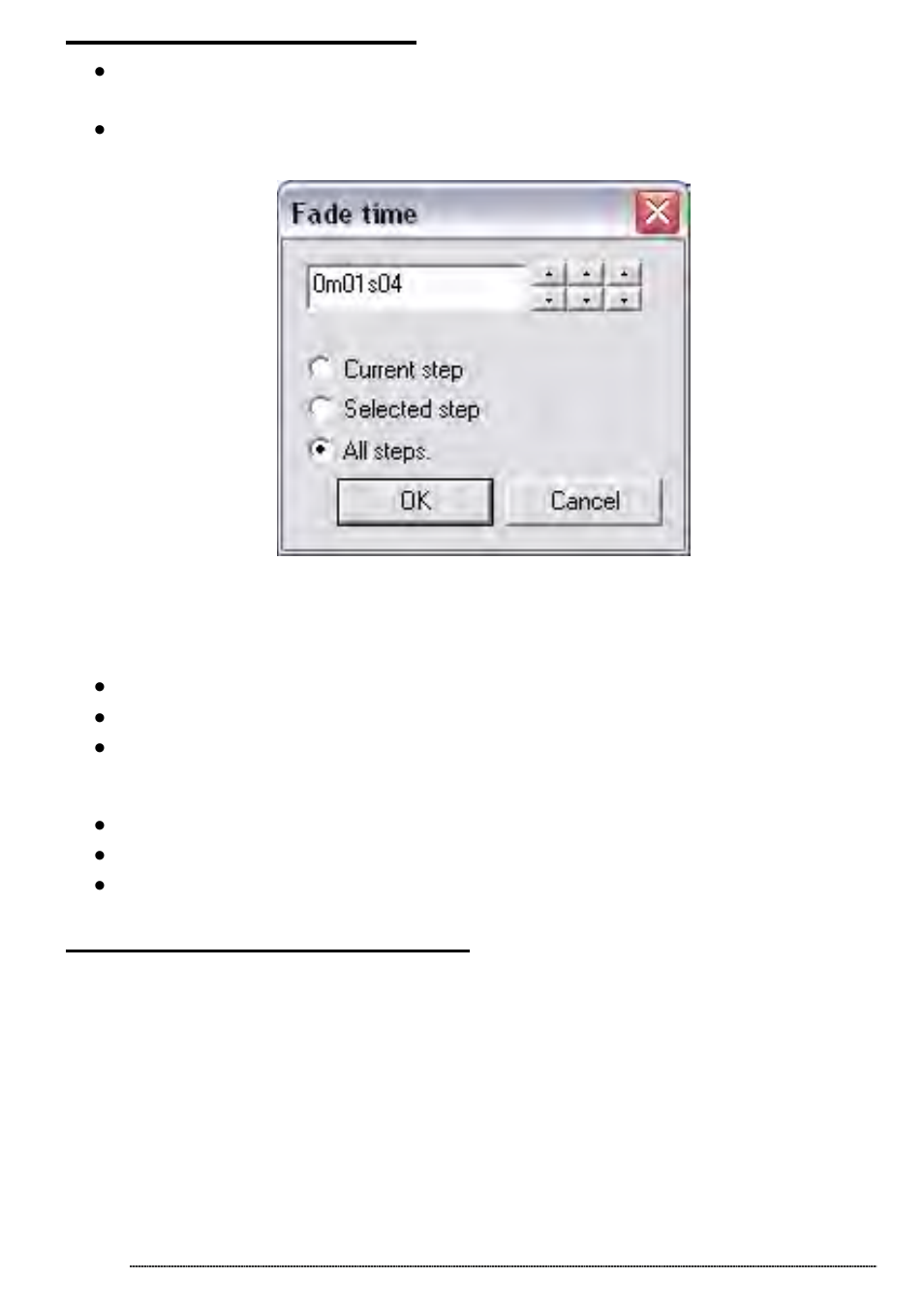 Fade time and wait time, Cycle-creation (sequences) | OmniSistem Das Light User Manual | Page 15 / 120