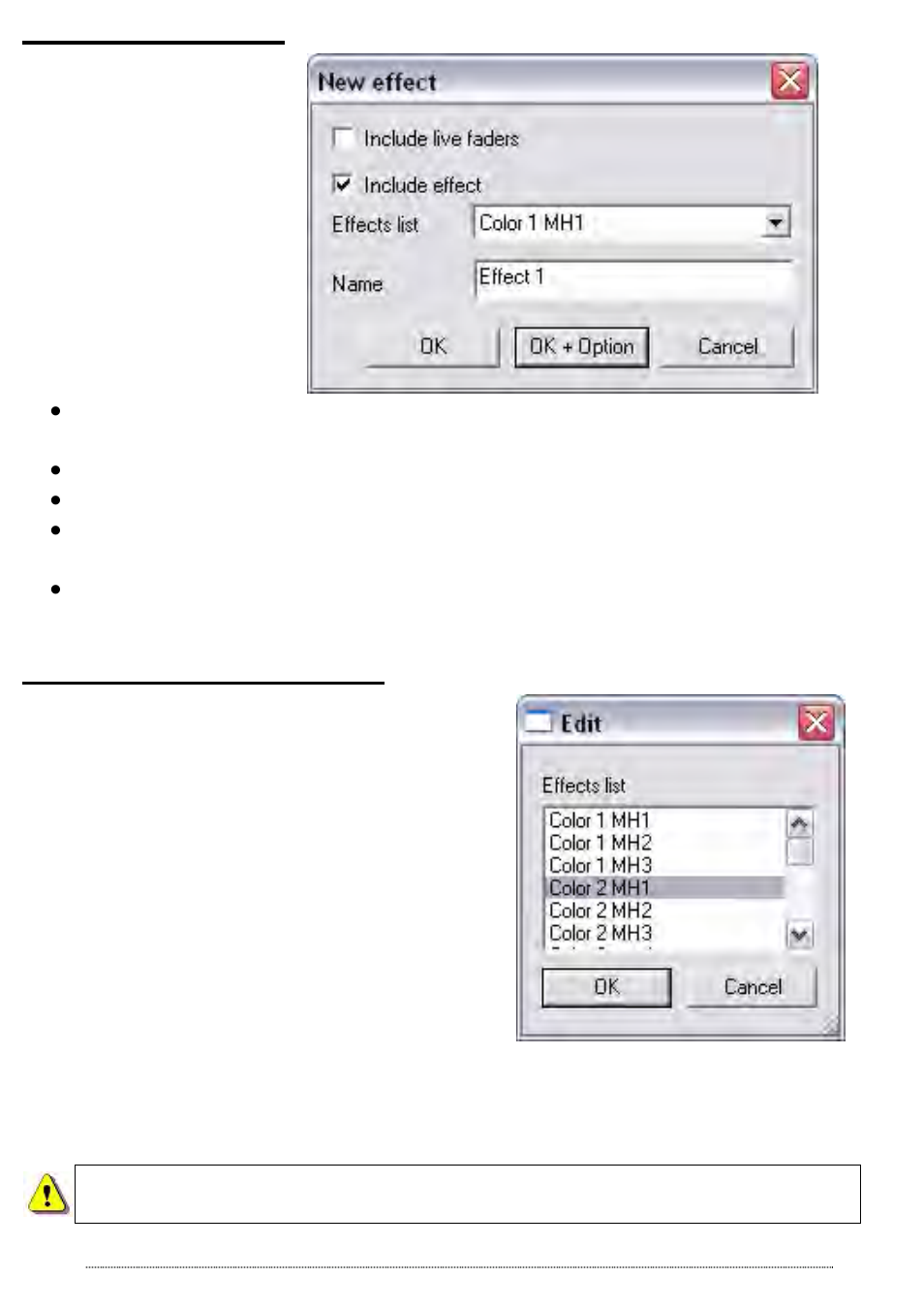 Creating an effect, Editing an effect content | OmniSistem Das Light User Manual | Page 20 / 120