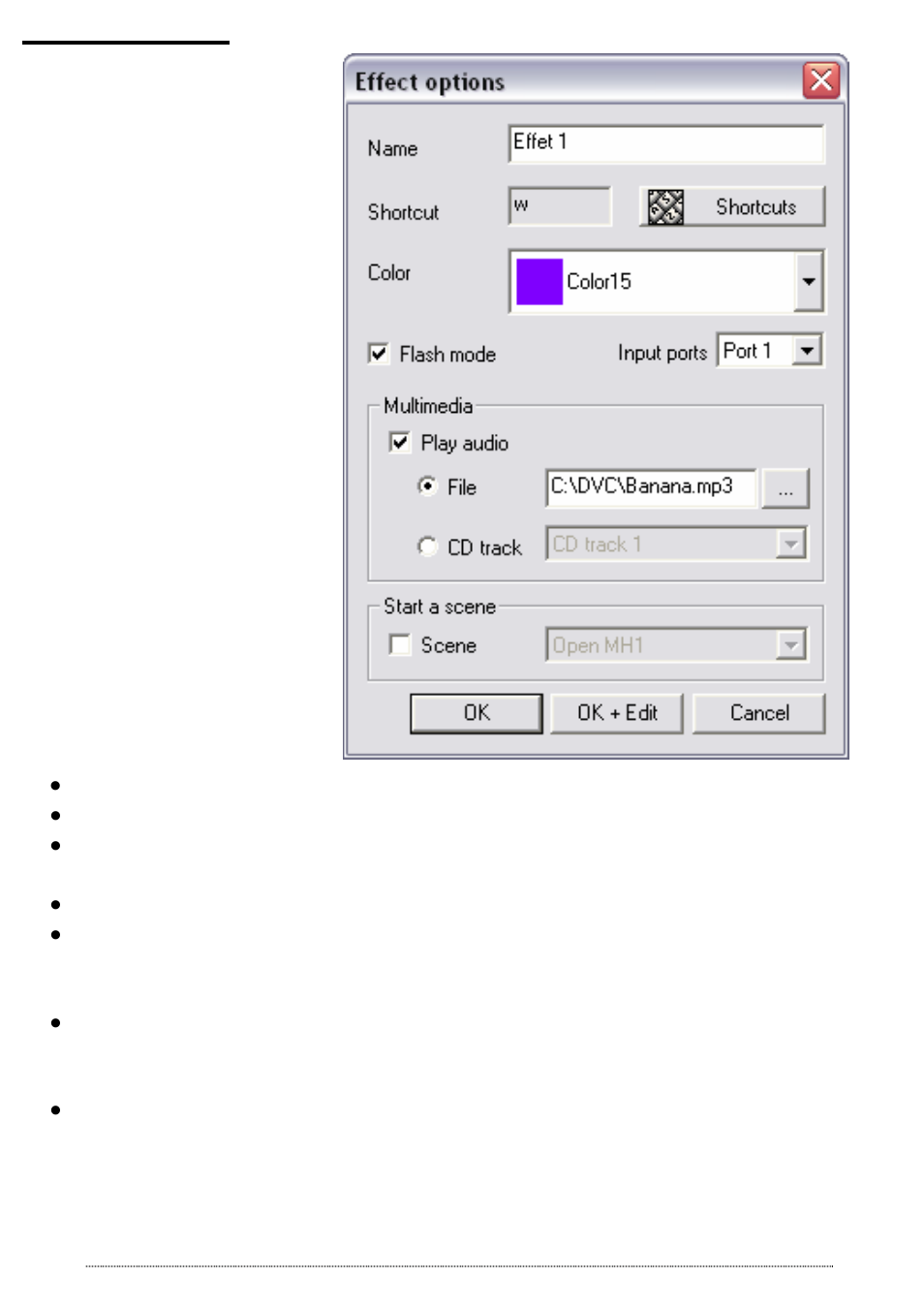 Effect options | OmniSistem Das Light User Manual | Page 22 / 120