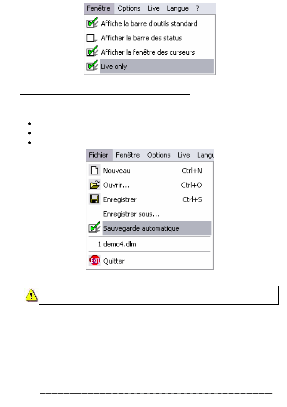 Sauvegarde automatique des projets | OmniSistem Das Light User Manual | Page 77 / 120