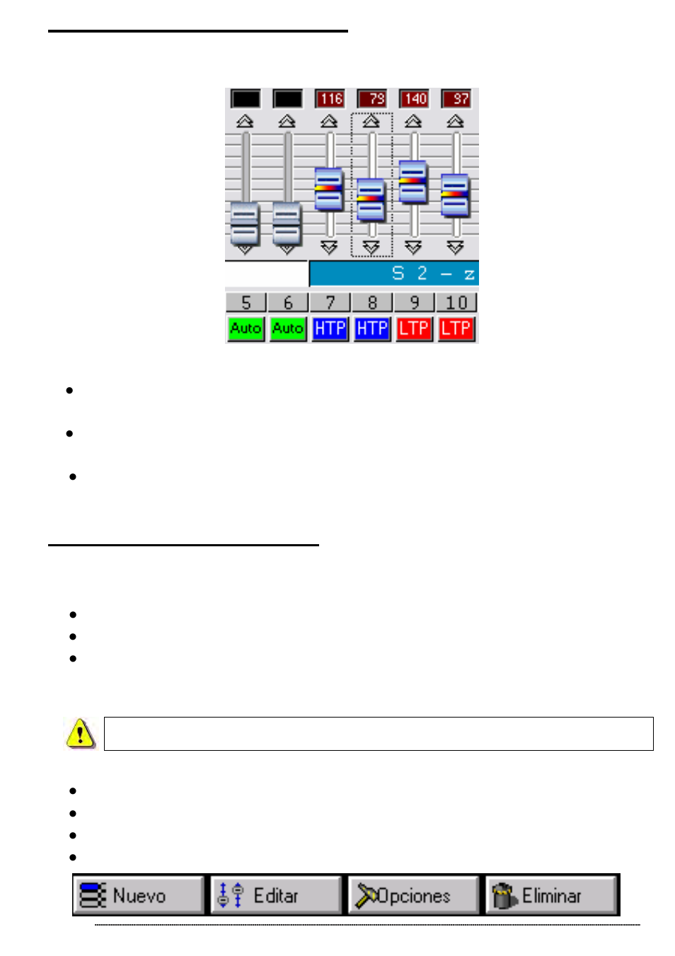 Opciones auto / ltp / htp, Efectos de la página live | OmniSistem Das Light User Manual | Page 99 / 120