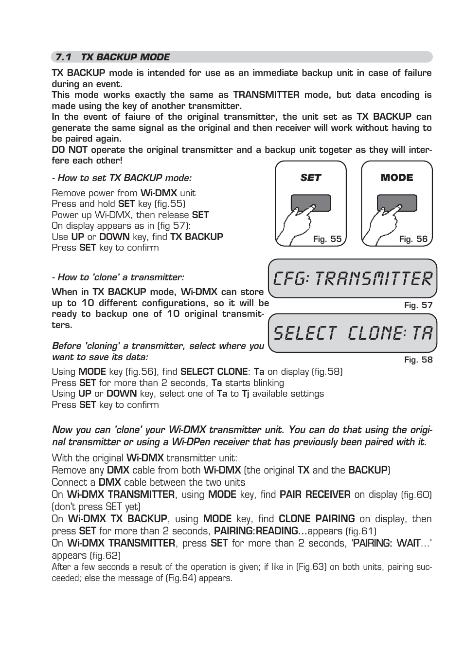 Transmitter select clone | OmniSistem WiDMX Transceiver User Manual | Page 22 / 24