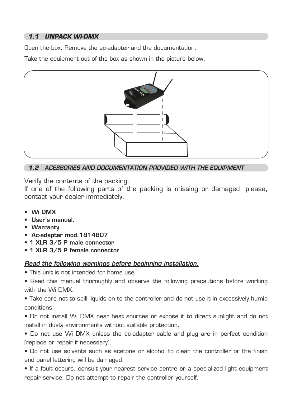 OmniSistem WiDMX Transceiver User Manual | Page 7 / 24