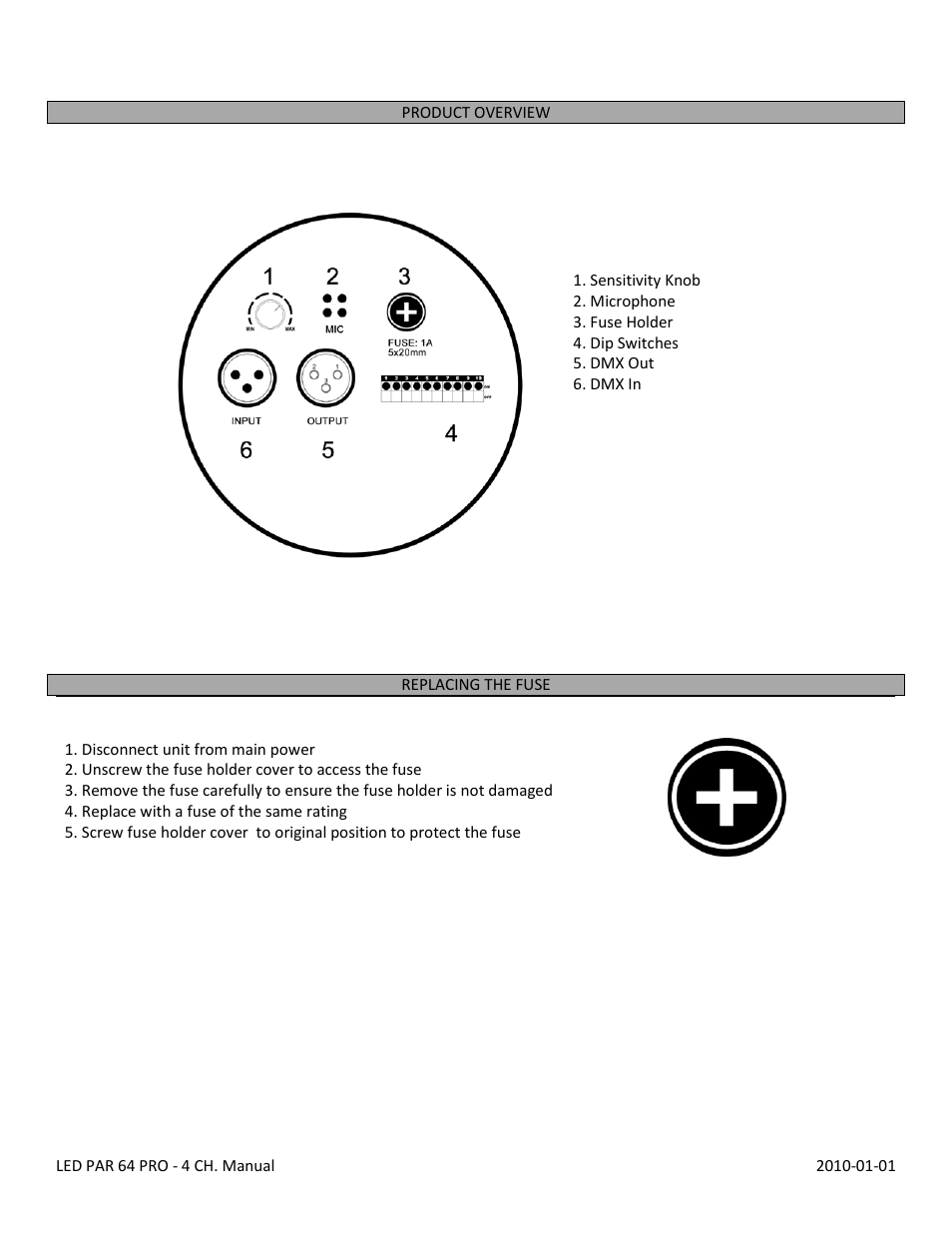 OmniSistem LED Par 64 (4 Channel) User Manual | Page 4 / 6